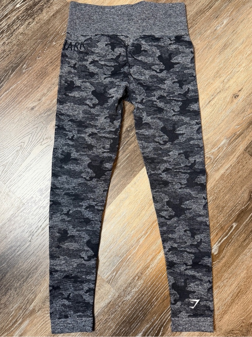 Gymshark Black & Gray Camo High-Waist Leggings